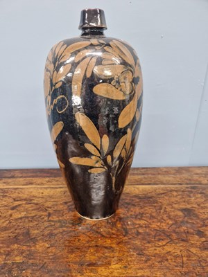 Lot 261 - A Chinese studio pottery vase, the ovoid body...
