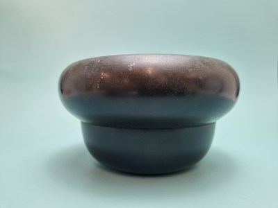 Lot 270 - A Chinese bronze bowl, the bun shaped top...