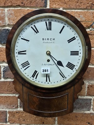 Lot 281 - A 19th-century mahogany cased drop dial fusee...