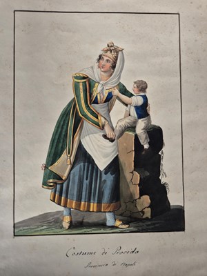 Lot 295 - Eight early 19th century Neapolitan costume...