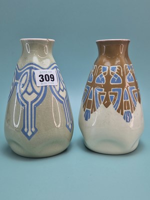 Lot 309 - Two Austrian Secession style similarly shaped...