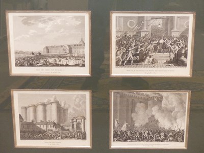 Lot 321 - Six frames of French 1789 revolutionary...
