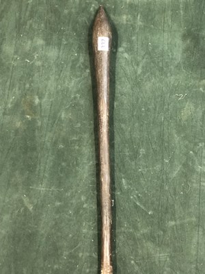 Lot 332 - An Aboriginal hardwood club, the reeded...