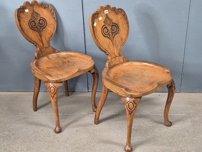 Lot 342 - A pair of late 19th century carved mahogany...