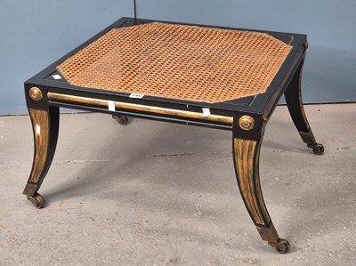 Lot 346 - A Thomas Hope style gilt black cane topped...