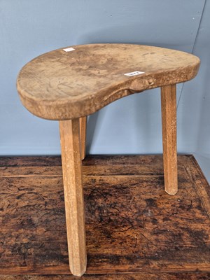 Lot 377 - A Robert 'Mouseman' Thompson oak stool on...