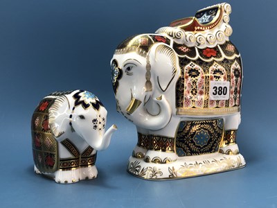 Lot 380 - A Royal Crown Derby figure of an elephant...