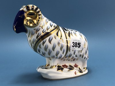 Lot 385 - A Royal Crown Derby paperweight figure of a...