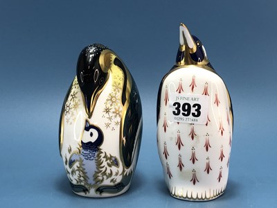 Lot 393 - Two Royal Crown Derby paperweight figures of...