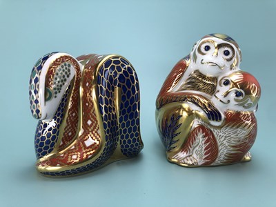 Lot 395 - A Royal Crown Derby snake paperweight with box...