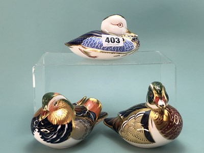 Lot 403 - A Royal Crown Derby figure of a 'Carolina Duck'...