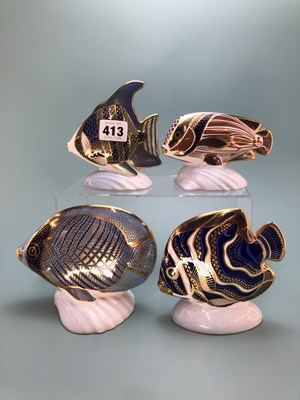 Lot 413 - A 1989 Royal Crown Derby 'Angel Fish', another...