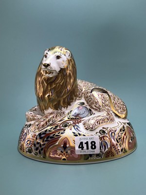 Lot 418 - A 1996 Royal Crown Derby figure of a 'Lion'...