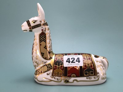 Lot 424 - A 2000 Royal Crown Derby figure of a reclining...