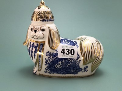 Lot 430 - A 1990 Royal Crown Derby figure of a 'Pekinese'...