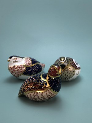 Lot 432 - A Royal Crown Derby figure of a quail signed...