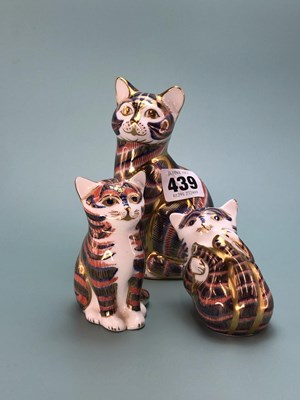 Lot 439 - A Royal Crown Derby figure of a seated cat...