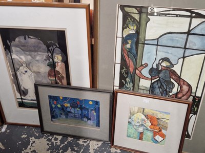 Lot 525 - Four frames of stage related sets and designs