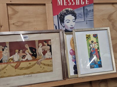 Lot 527 - After Georges Barbier, seven framed 1920's...