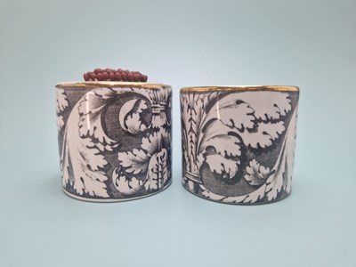 Lot 459 - A Fornasetti cylindrical porcelain match...