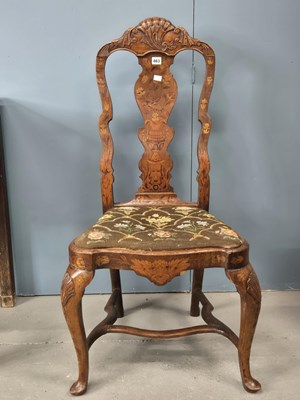 Lot 463 - An early 19th century European oak side chair...