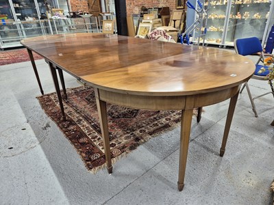 Lot 465 - A mahogany D-end dining table with central...
