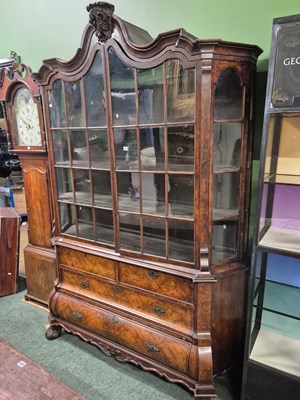 Lot 474 - An 18th century European figured walnut...