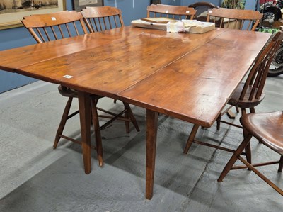 Lot 476 - An American pine drop flap table, the...