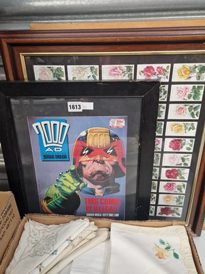 Lot 1613 - Two frames of cigarette cards together with a...