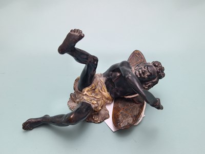 Lot 486 - A Bergman cold painted bronze figure of an...