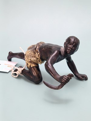 Lot 487 - An Austrian cold painted bronze figure of an...