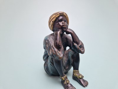 Lot 488 - An Austrian cold painted bronze figure of a...