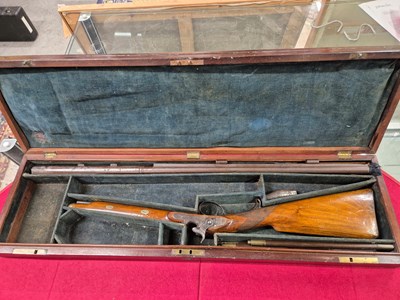 Lot 770 - A mahogany-cased Lemmon percussion cap...