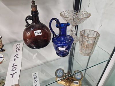 Lot 1635 - A souvenir German spa tumbler, a glass tazza,...