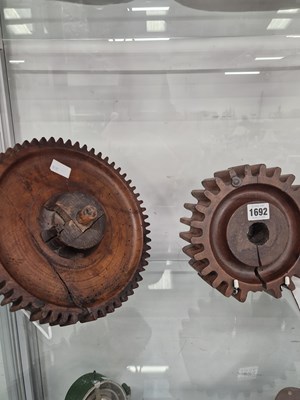 Lot 1692 - Two wooden cogs
