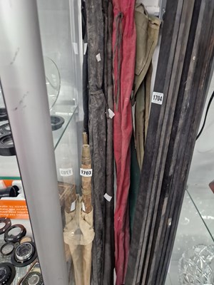 Lot 1703 - Nine fishing rods