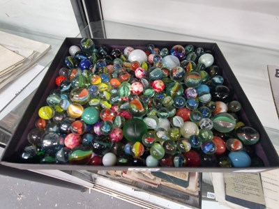 Lot 1719 - A collection of glass marbles