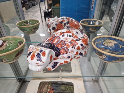 Lot 1740 - Two Middle Eastern bowls painted with fish...