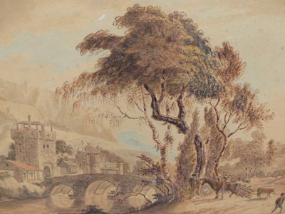 Lot 544 - Paul Sandby ( 1723-1809). Sheep and cattle on...
