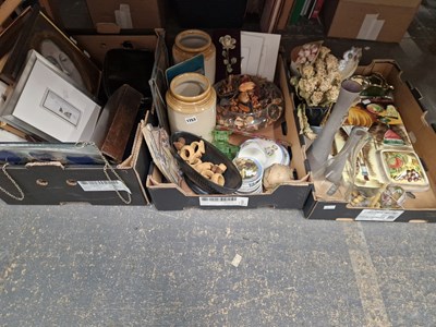 Lot 1753 - Pictures, stoneware jars, a pottery cheese...