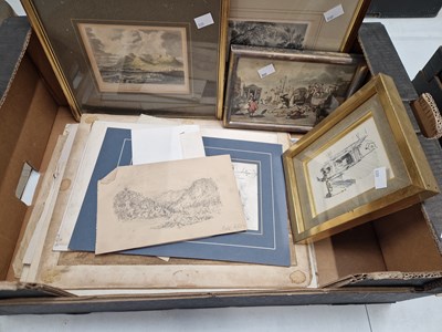 Lot 1794 - Framed and mounted prints together with some...