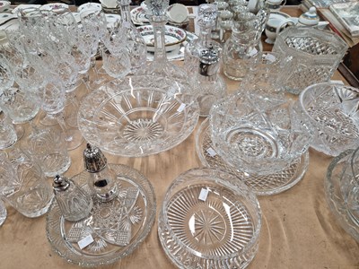 Lot 1815 - Drinking glass, decanters, bowls and some...
