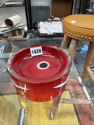 Lot 1828 - A Wedgwood cylindrical glass dish, the clear...