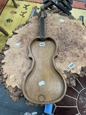 Lot 1837 - A violin shaped tray