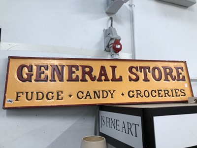 Lot 1840 - A yellow ground sign for a General Store...