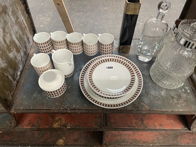Lot 1860 - A Thomas porcelain coffee set, a glass jug, a...