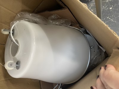 Lot 1887 - A height adjustable ceiling light with an...