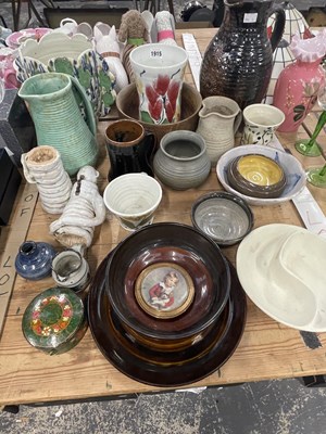 Lot 1915 - Studio vases, jugs and bowls