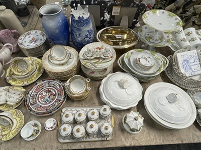 Lot 1928 - Pink lustre dinner wares and jugs, tea and...