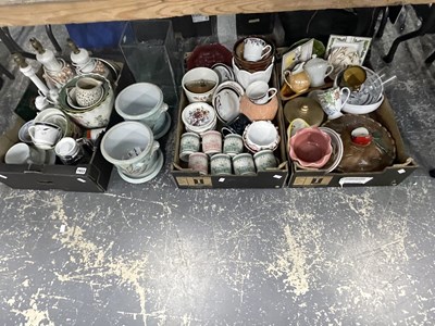 Lot 1933 - Brighton and other coffee mugs, table lamps, a...